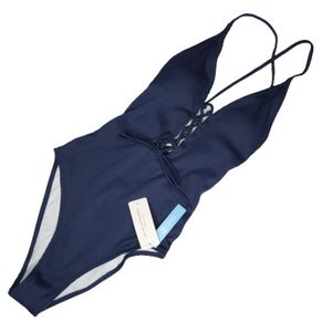 Cupshe V Neck Lace Up One Piece Swimsuit